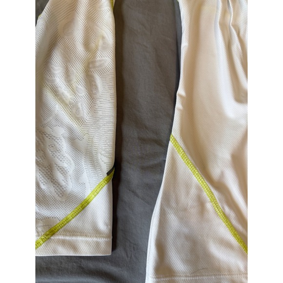 Athleta White Neon Yellow Mesh Back Long Sleeve Performance Top XS 906191 - Picture 8 of 8